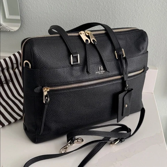 NEW Henri Bendel Noho Pebbled Briefcase - Picture 3 of 11